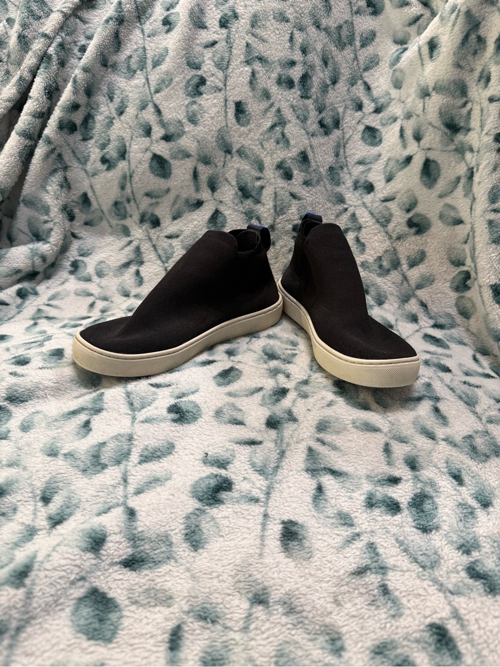 Rothy Chelsea Black Slip-On Knit Women's Sneakers - Comfortable Everyday Style